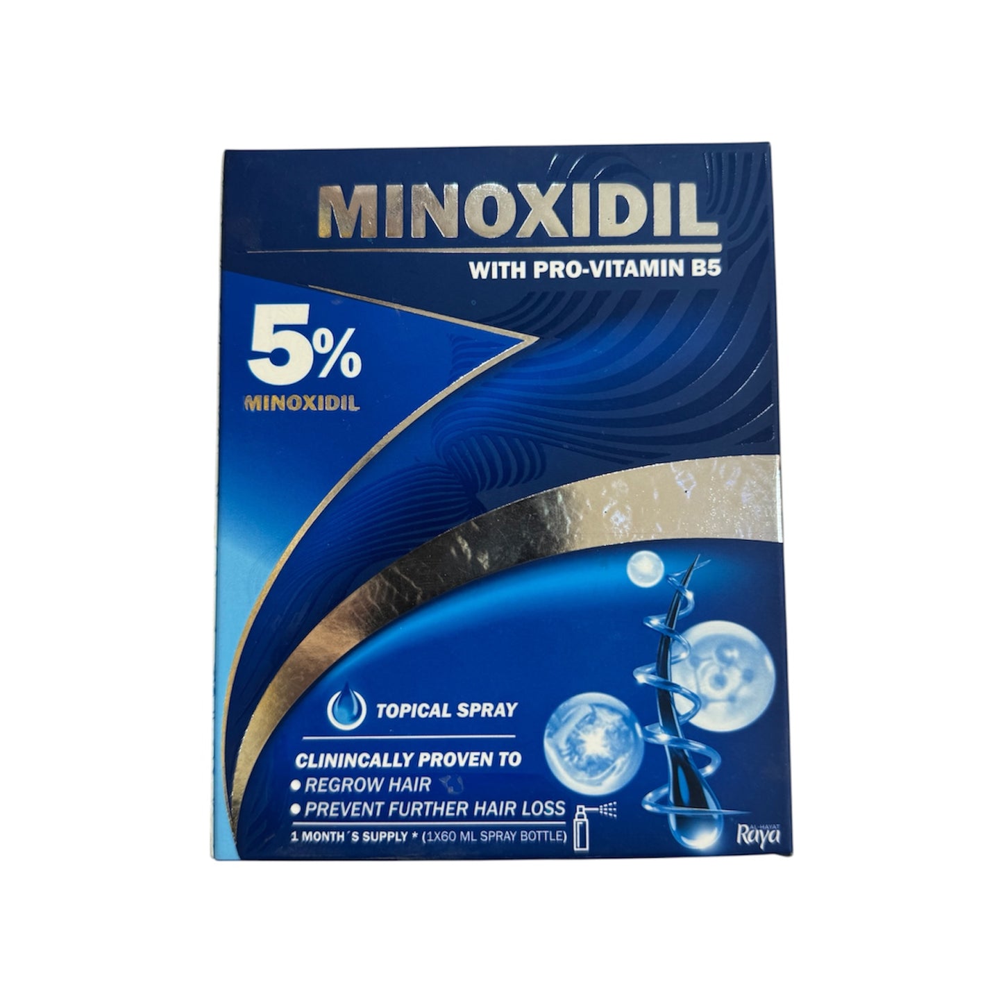 بخاخ مينوكسيديل رويال (Roya Minoxidil) بتركيز 5% مع برو-فيتامين ب5.