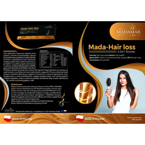 Madamar Mada - Hair Loss & DHT Blocker 60 caps