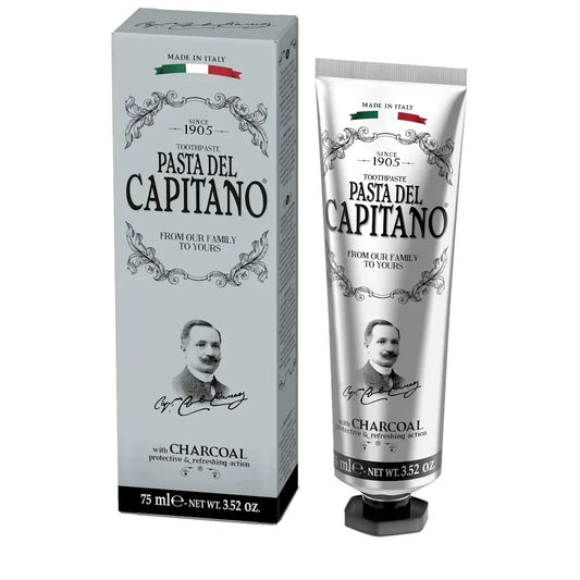 معجون أسنان باستا ديل كابيتانو بالفحم النشط Pasta Del Capitano Charcoal Toothpaste