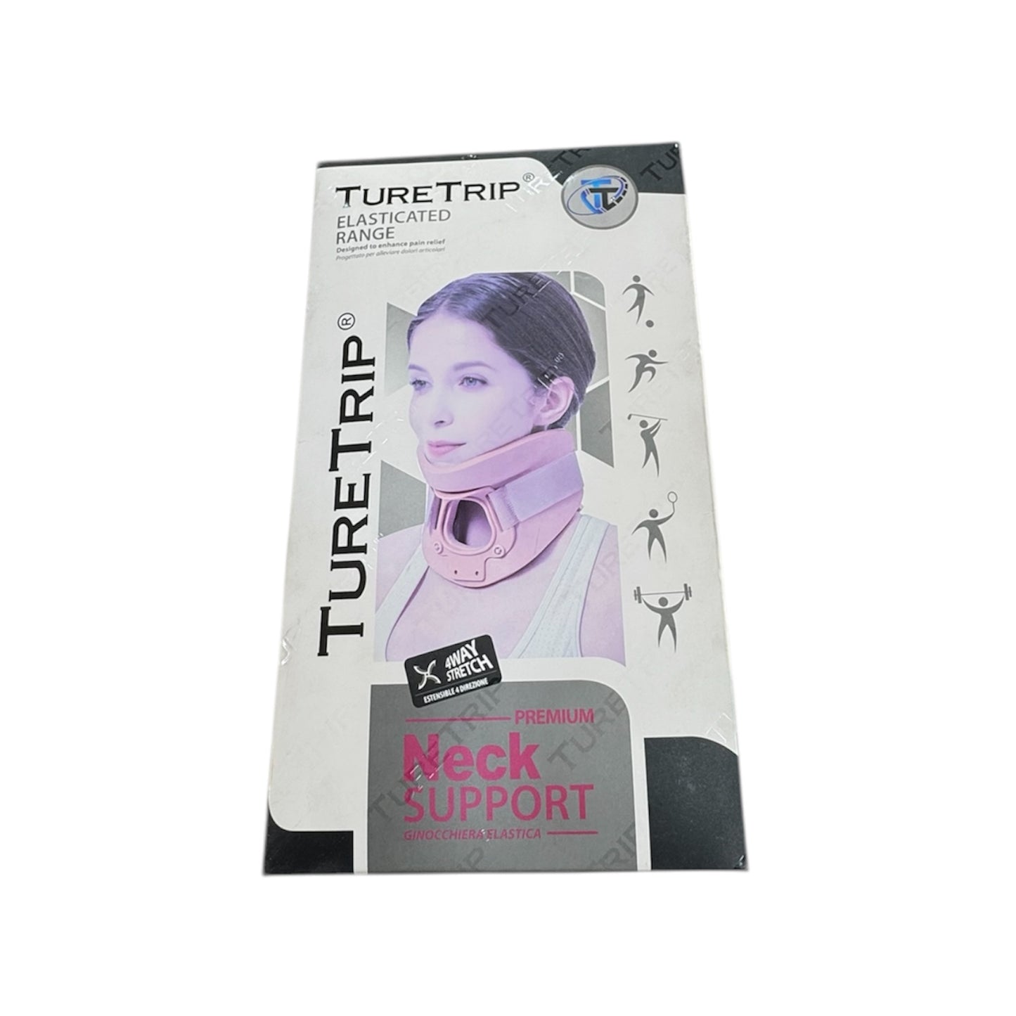 دعامة أو طوق للرقبة (Neck Brace/Collar) من TURETRIP بفتحة من الأمام مباشرة فوق تفاحة ادم