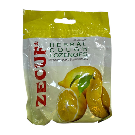 وأقراص استحلاب زيكوف العشبية للسعال (Zecuf Herbal Cough Lozenges) بالليمون